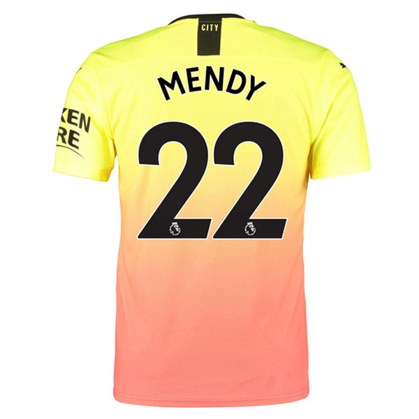 Camiseta Manchester City NO.22 Mendy Tercera equipo 2019-20 Naranja